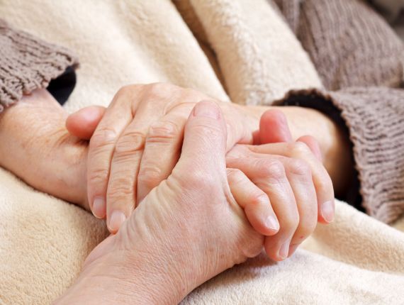 Skilled Touch home health nurse providing care at patient's home